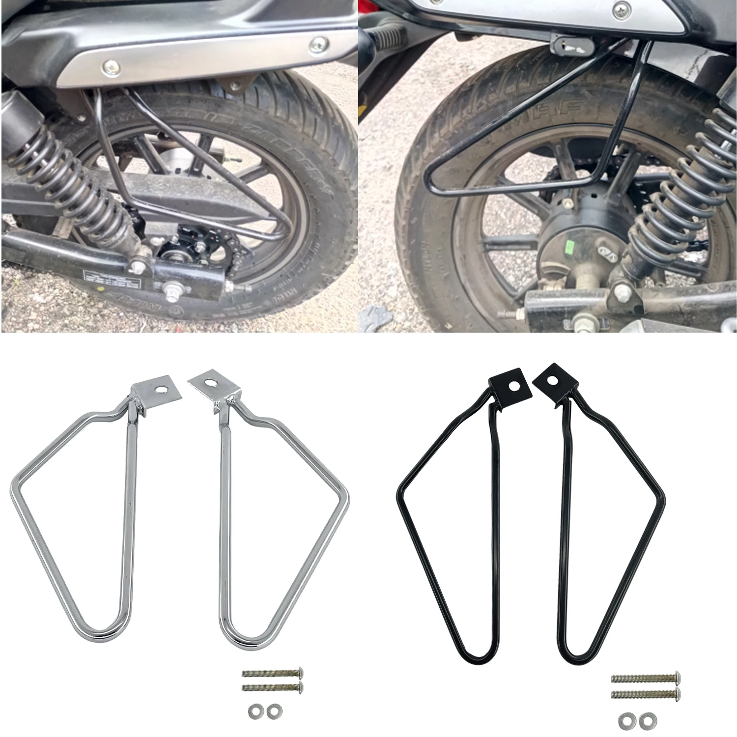 Motorcycle Saddlebag Support Bar Bracket Mount For Harley Sportster 883 Iron XL883N Dyna Fat Bob