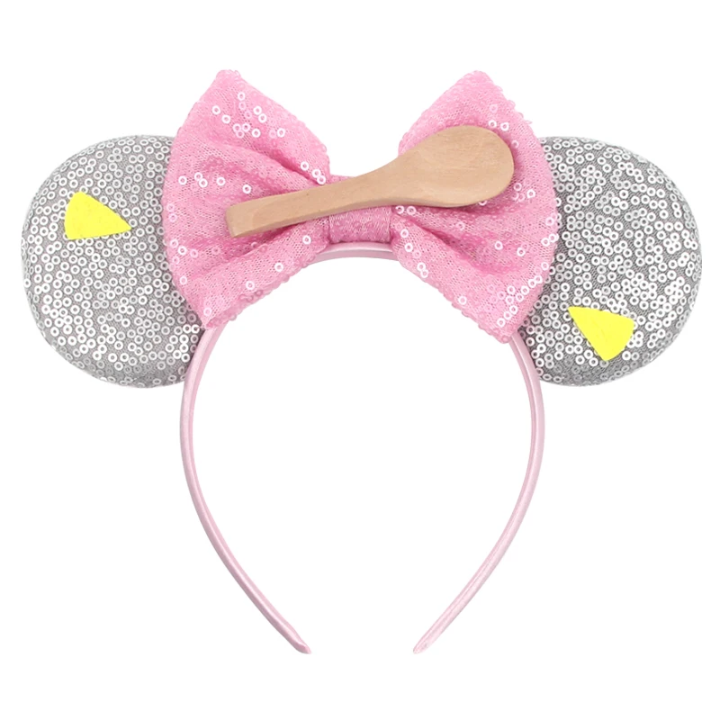 Newest Mickey Mouse Ears Headband for Women Kids Baby Girl Festival Party Hair Accessories with Sequins and 5 Inch Bow