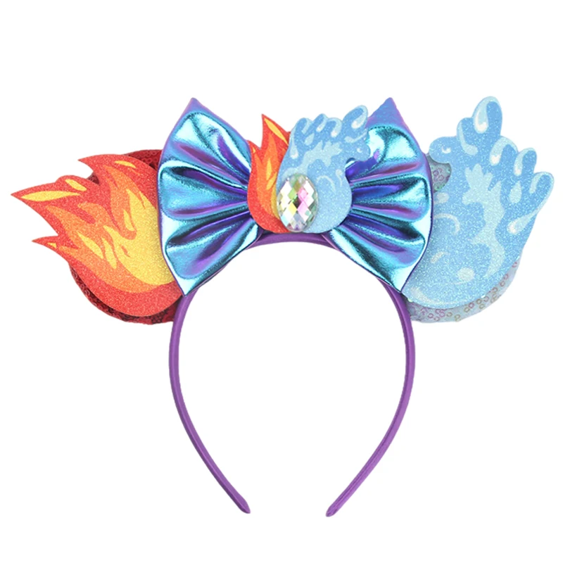 Newest Mickey Mouse Ears Headband for Women Kids Baby Girl Festival Party Hair Accessories with Sequins and 5 Inch Bow