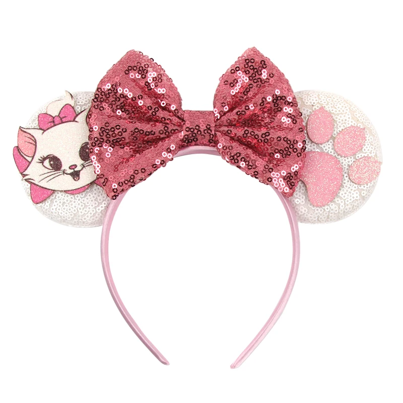 Newest Mickey Mouse Ears Headband for Women Kids Baby Girl Festival Party Hair Accessories with Sequins and 5 Inch Bow