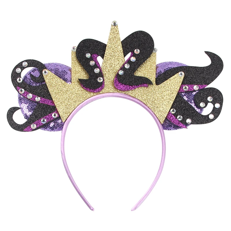 Newest Mickey Mouse Ears Headband for Women Kids Baby Girl Festival Party Hair Accessories with Sequins and 5 Inch Bow