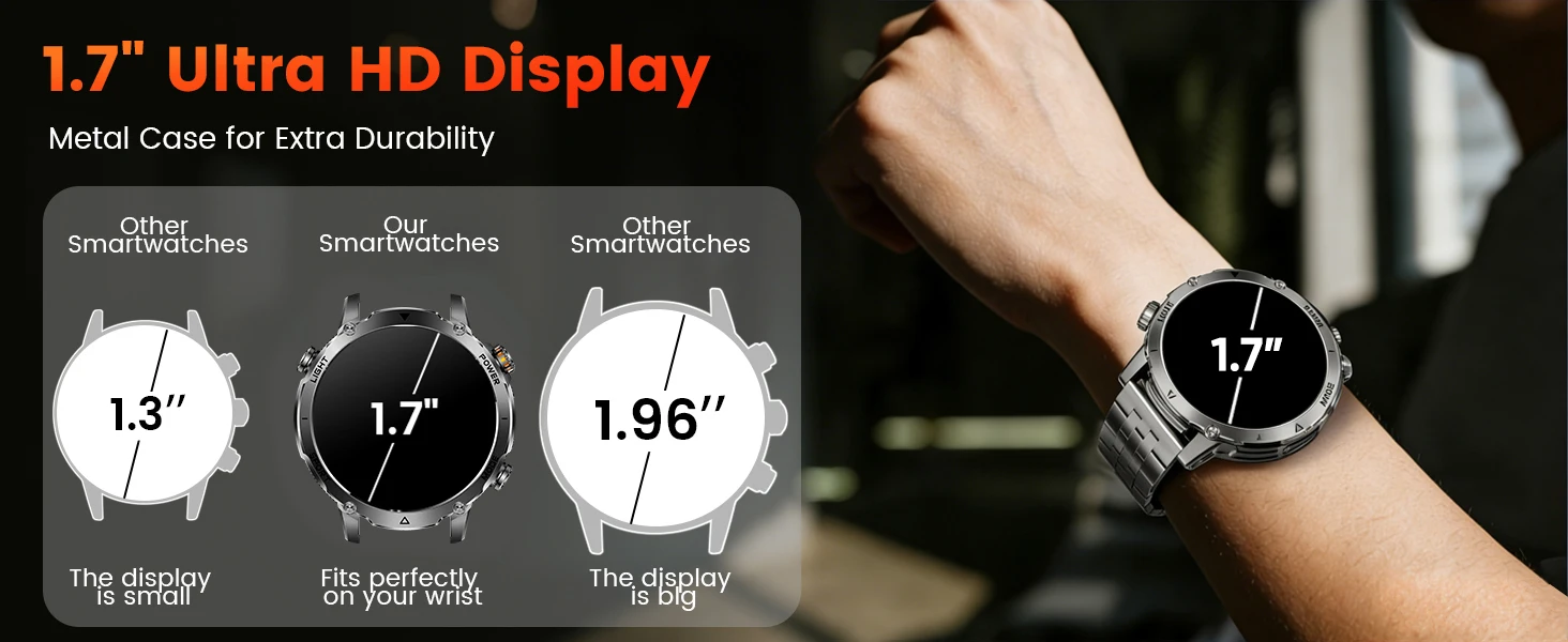 2026 New TANK Ultra 1400mAh Battery Military Smart Watch 10ATM Waterproof Heart Rate Tactical LED Flashlight Men Sports Bracelet