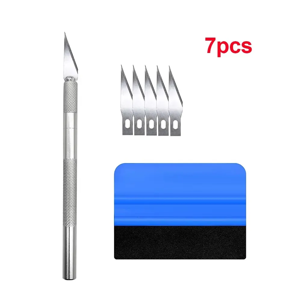 Car Vinyl Wrap Tool Kits Covering Vinyl Spatula Foiling Set Scraper for Window Tint Wrapping Squeegee Tools Car Accessories