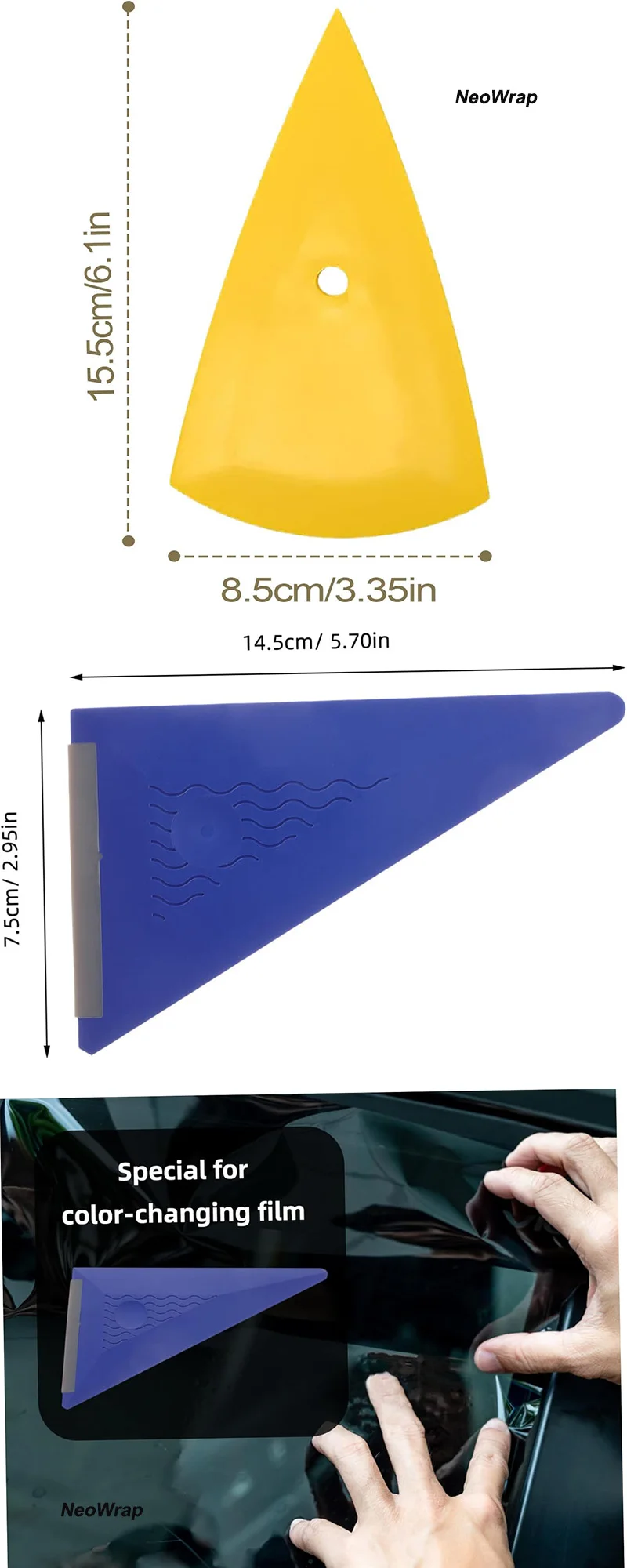 Car Vinyl Wrap Tool Kits Covering Vinyl Spatula Foiling Set Scraper for Window Tint Wrapping Squeegee Tools Car Accessories