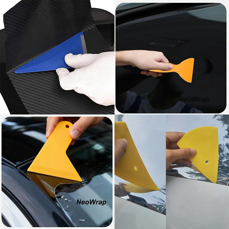 Car Vinyl Wrap Tool Kits Covering Vinyl Spatula Foiling Set Scraper for Window Tint Wrapping Squeegee Tools Car Accessories