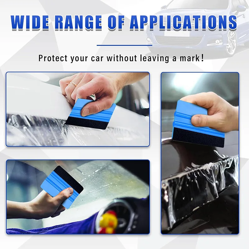 Car Vinyl Wrap Tool Kits Covering Vinyl Spatula Foiling Set Scraper for Window Tint Wrapping Squeegee Tools Car Accessories