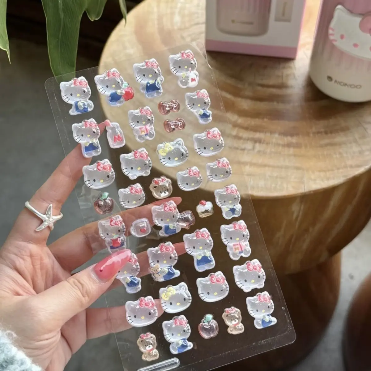 Hello Kitty 3D Hollow Bubble Relief Sticker Sanrio Kawaii DIY Reward Sticker Cute Sticker for Kids Gift