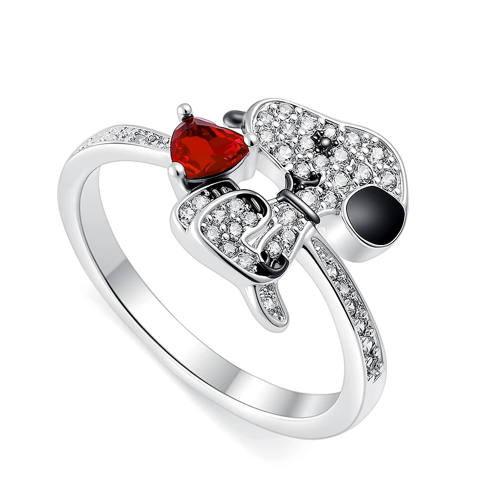 925 Sterling Silver Cute Cartoon Character Ring for Women Fashion Animal Jewelry Snoopy/Jack Skellington/Toothless/