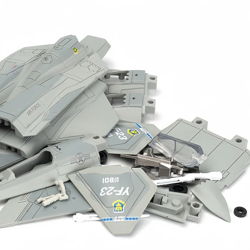 1:72 Creative Military Series YF-23 Building Blocks Single Seat Dual Engine PAV-1 Stealth Fighter Model Toys For Boys Xmas Gifts