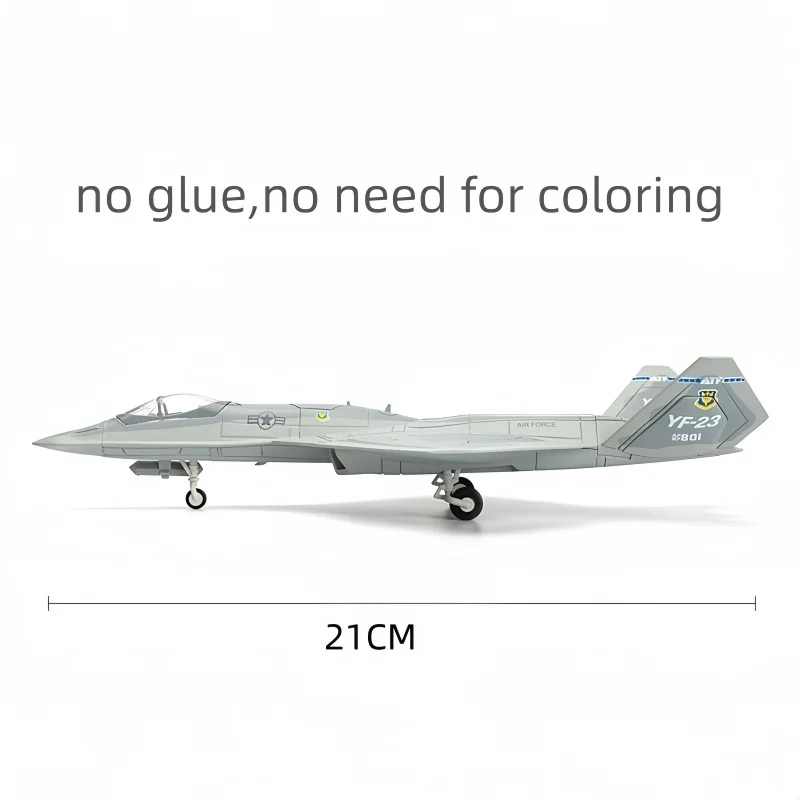 1:72 Creative Military Series YF-23 Building Blocks Single Seat Dual Engine PAV-1 Stealth Fighter Model Toys For Boys Xmas Gifts