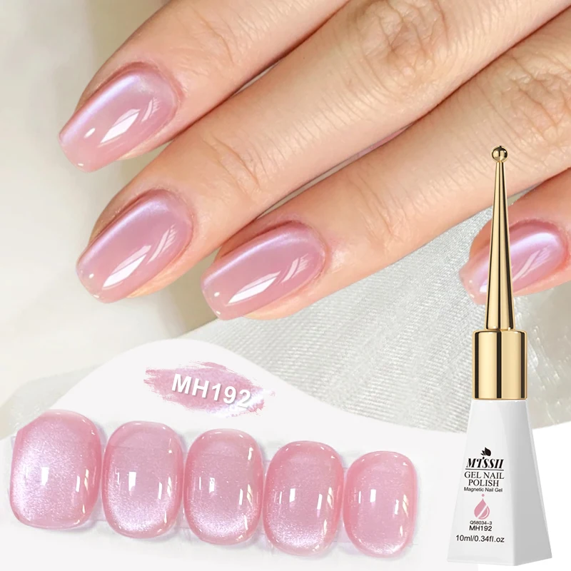 6pcs 10ml Pink Story Cat Magnetic Gel Nail Polish Set Nude Pink Gold Light Magnetic Soak Off UV Gel Varnish DIY Nail Supplies