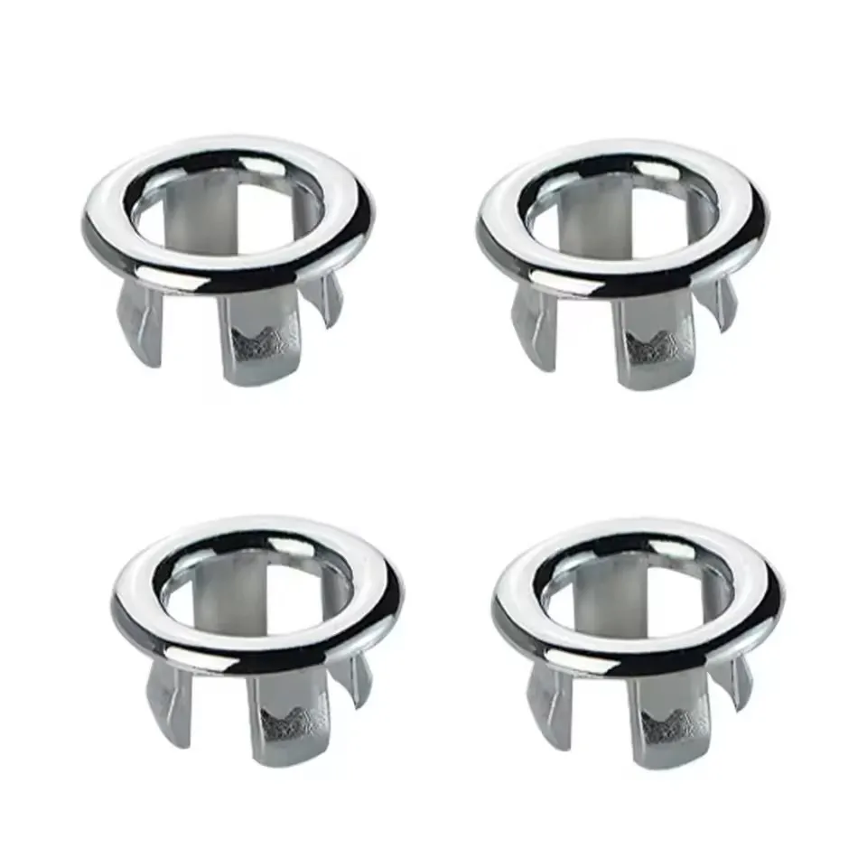 4Pcs Kitchen Bathroom Basin Circular Overflow Drain Cover Decoration Bathtub Sink Hole Overflow Hollow Washbasin Overflow