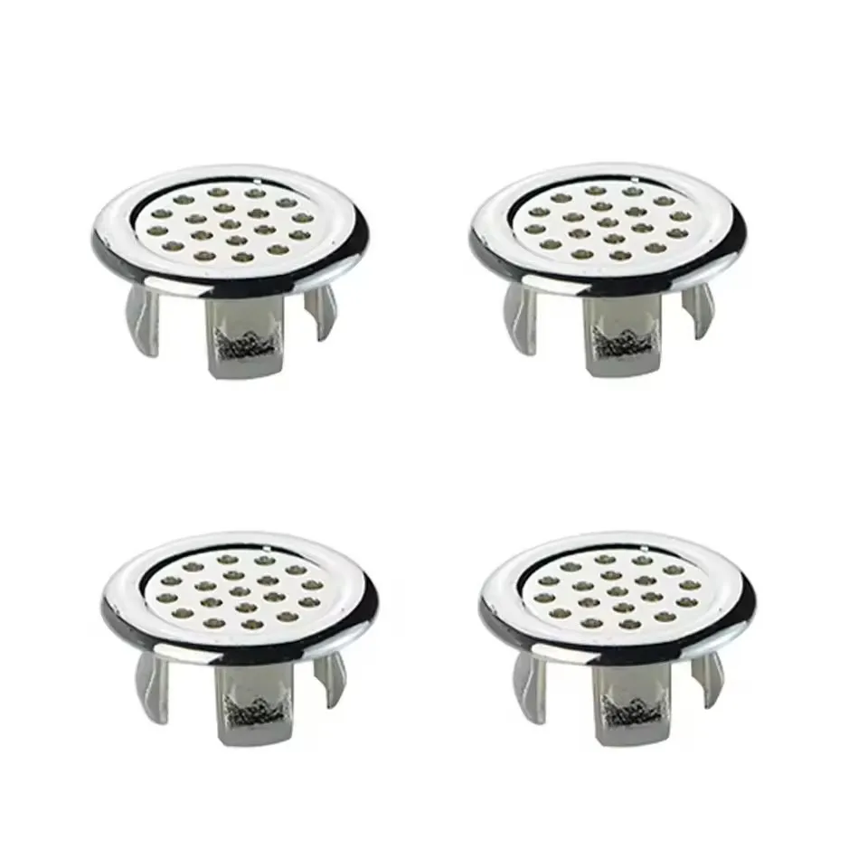 4Pcs Kitchen Bathroom Basin Circular Overflow Drain Cover Decoration Bathtub Sink Hole Overflow Hollow Washbasin Overflow