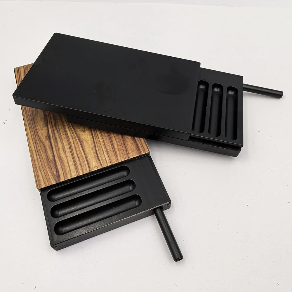 7 Compartments Plastic Snuff Box Container Case Sild Lid in Aluminum Straw Pocket Size Portable Storage 7 Slot Snuff Accessory