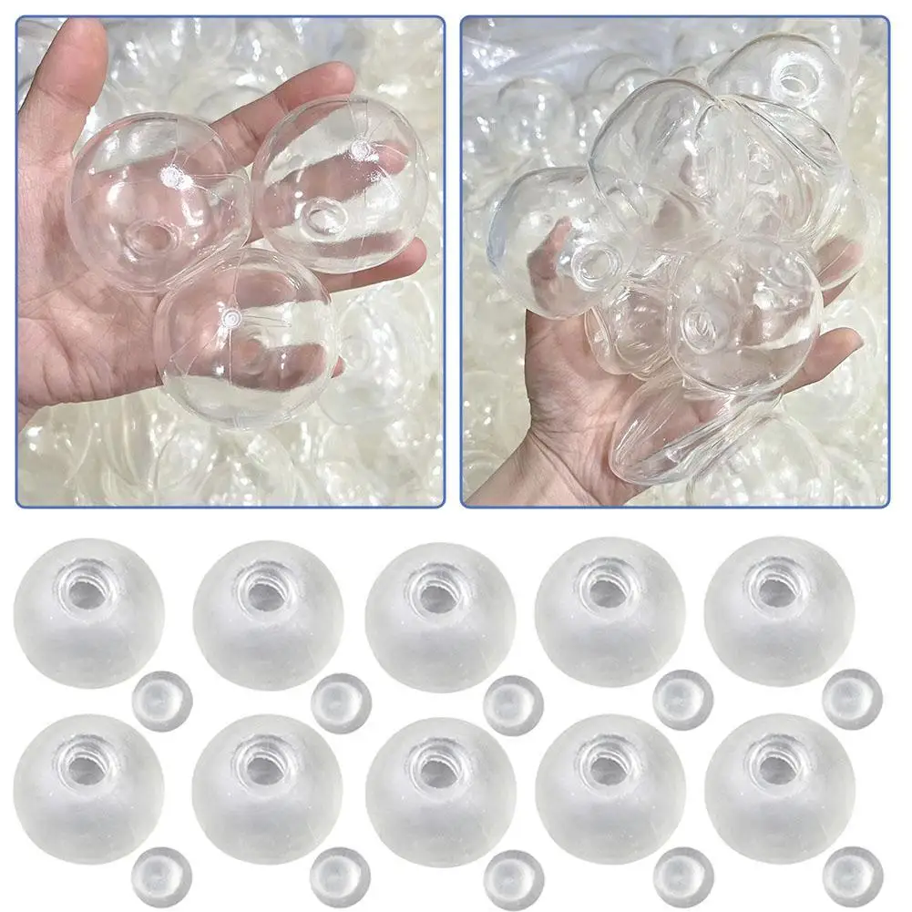 10PCs Sphere Jewelry TRP Casting Molds Tools DIY Empty Ball Skin Handmade Ball Decompression Slow Rebound Toy