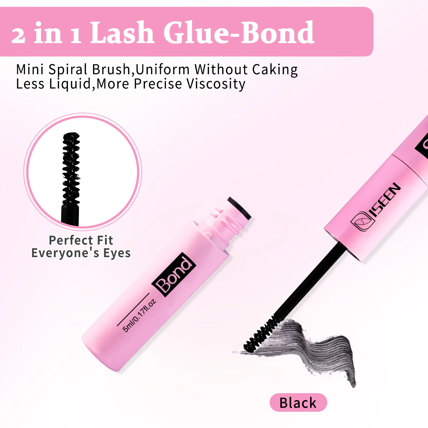 Lash Cluster Glue Lash Bond and Seal for Eyelash Clusters 10ml Bond and Seal Waterproof Strong Hold for 72H