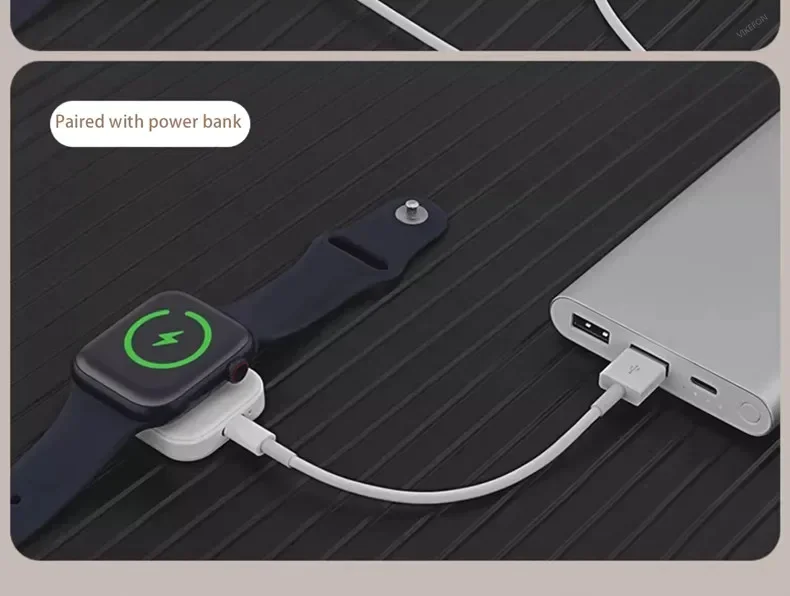 Fast Magnetic Watch Wireless Charger For Apple Watch Ultra 3 2 1 Series 9 8 7 6 SE Charger Dock Adapter Type C Portable Charger