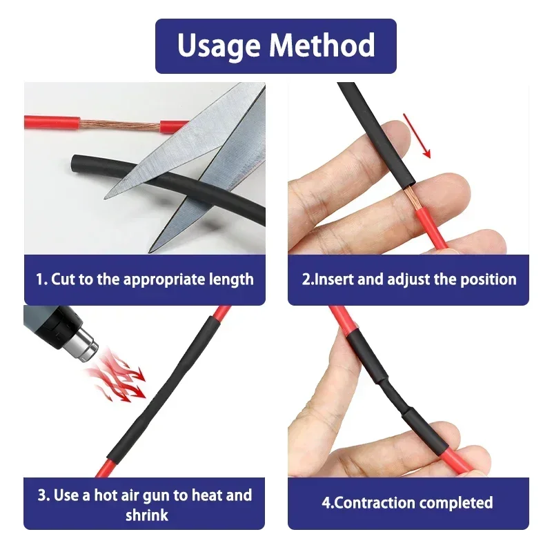 10Meters Heat Shrink Tube 2:1 Shrinkage Ratio Dia 0.6 0.8 1 1.5 2 2.5 3 4 5 6 mm Polyolefin Insulated Cable Sleeving 12 Colors