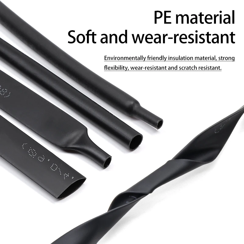 10Meters Heat Shrink Tube 2:1 Shrinkage Ratio Dia 0.6 0.8 1 1.5 2 2.5 3 4 5 6 mm Polyolefin Insulated Cable Sleeving 12 Colors