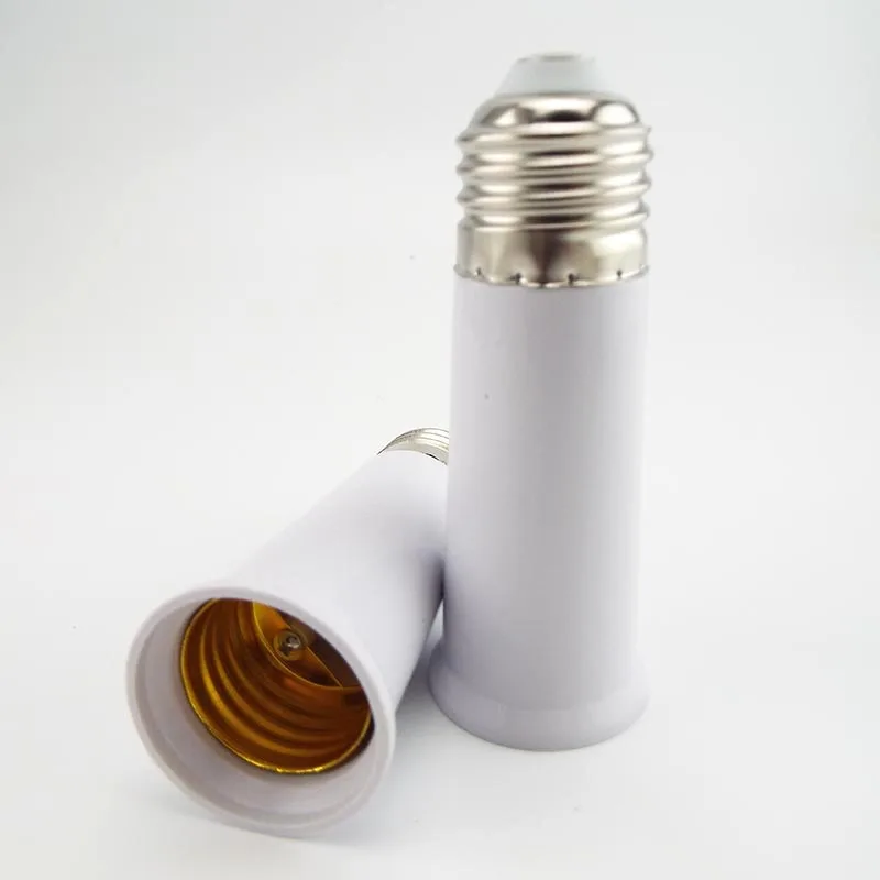 2pcs 65mm 95mm Bulb Adapter E27 to E27 Extender LED Lamp Light Base Socket Extension Converter Connector CFL Light Bulb Adapter