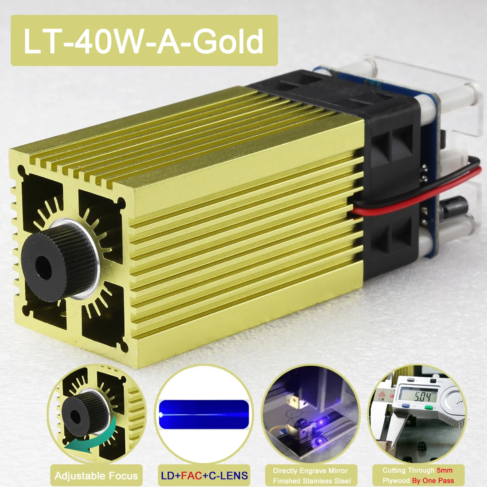 LASER TREE 20w 40W 80W Laser Module 450nm Laser Head Blue Laser for Cnc Laser Engraving Cutting Machine WoodWorking DIY Tools