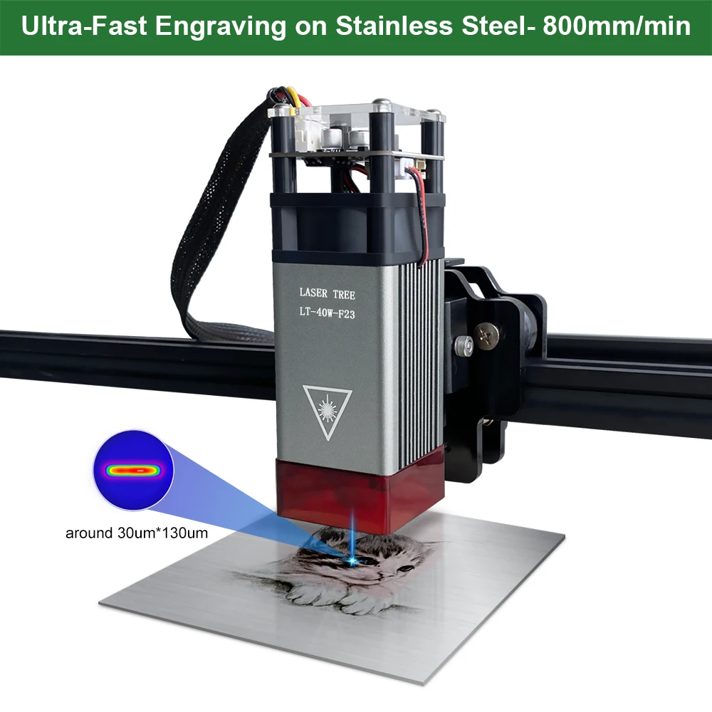 LASER TREE 20w 40W 80W Laser Module 450nm Laser Head Blue Laser for Cnc Laser Engraving Cutting Machine WoodWorking DIY Tools