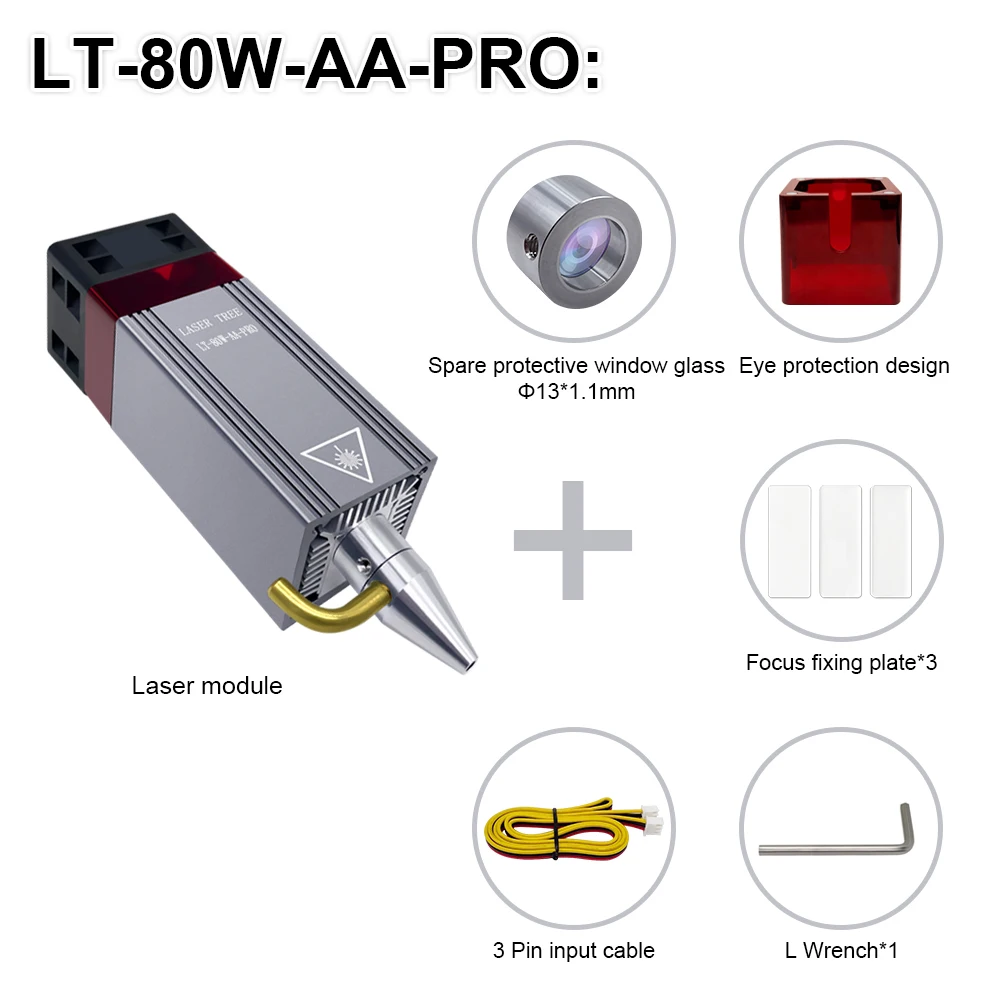 LASER TREE 20w 40W 80W Laser Module 450nm Laser Head Blue Laser for Cnc Laser Engraving Cutting Machine WoodWorking DIY Tools