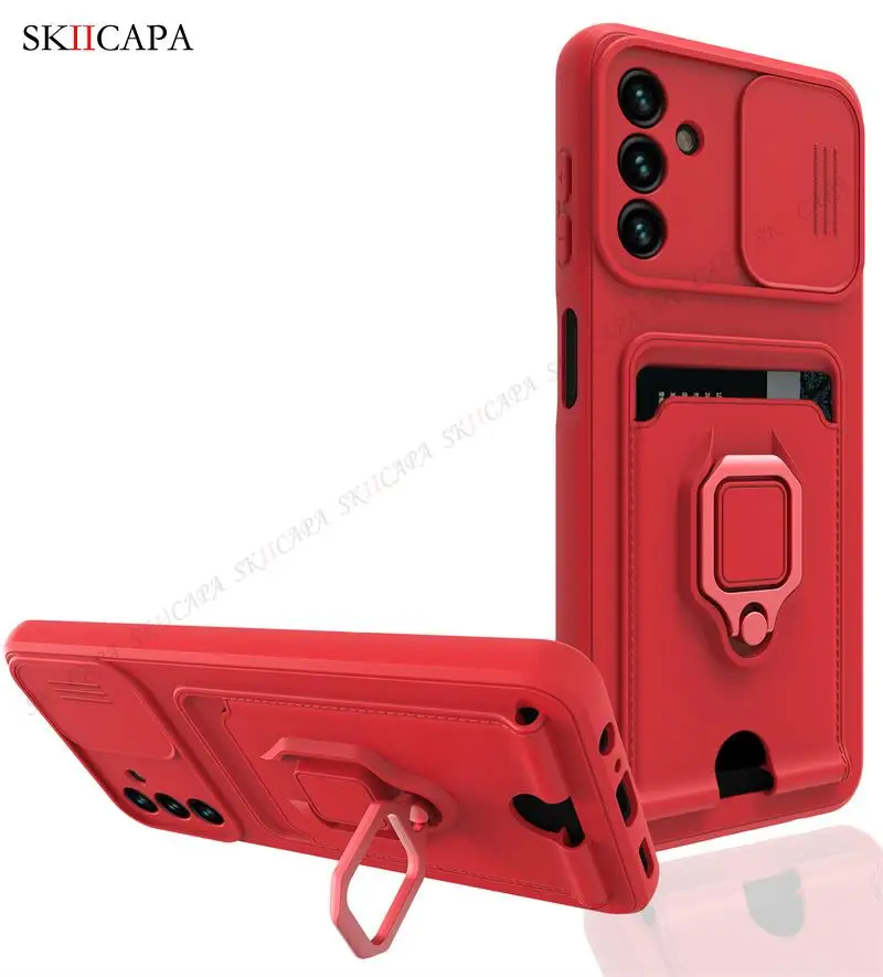 Crossbody Chain Lanyard Slide Case For Samsung A13 A23 A32 A53 A73 5G Wallet Card Slot Cover for Samsung M32 A51 A71 4G A52S A72