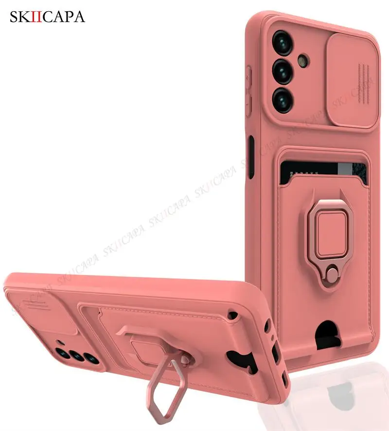 Crossbody Chain Lanyard Slide Case For Samsung A13 A23 A32 A53 A73 5G Wallet Card Slot Cover for Samsung M32 A51 A71 4G A52S A72