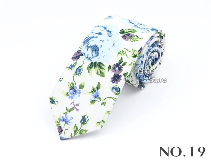 43 Styles 100% Cotton Men Floral Ties 6cm Narrow Slim Skinny Casual Suit Neckie For Wedding Party Shirt Accessories Cravat Gift