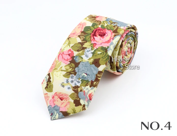 43 Styles 100% Cotton Men Floral Ties 6cm Narrow Slim Skinny Casual Suit Neckie For Wedding Party Shirt Accessories Cravat Gift