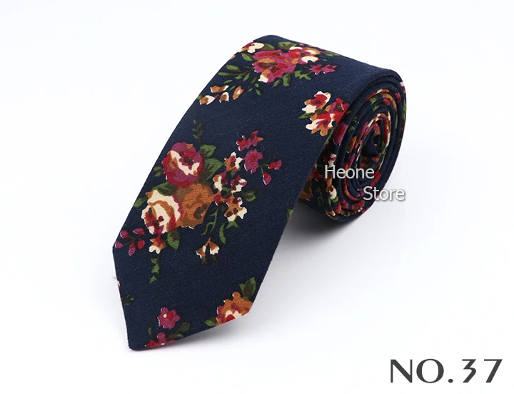 43 Styles 100% Cotton Men Floral Ties 6cm Narrow Slim Skinny Casual Suit Neckie For Wedding Party Shirt Accessories Cravat Gift