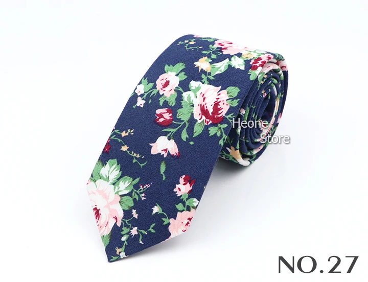 43 Styles 100% Cotton Men Floral Ties 6cm Narrow Slim Skinny Casual Suit Neckie For Wedding Party Shirt Accessories Cravat Gift
