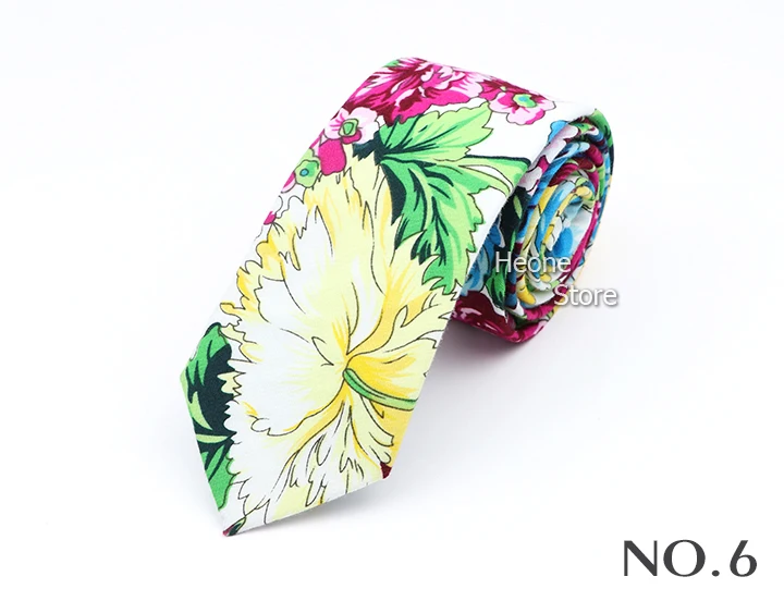 43 Styles 100% Cotton Men Floral Ties 6cm Narrow Slim Skinny Casual Suit Neckie For Wedding Party Shirt Accessories Cravat Gift