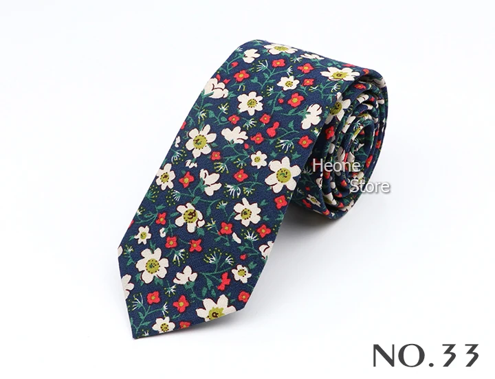 43 Styles 100% Cotton Men Floral Ties 6cm Narrow Slim Skinny Casual Suit Neckie For Wedding Party Shirt Accessories Cravat Gift