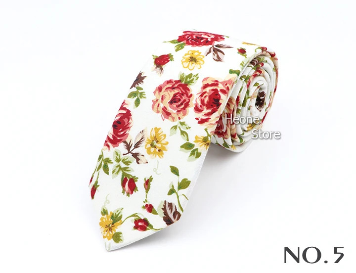 43 Styles 100% Cotton Men Floral Ties 6cm Narrow Slim Skinny Casual Suit Neckie For Wedding Party Shirt Accessories Cravat Gift