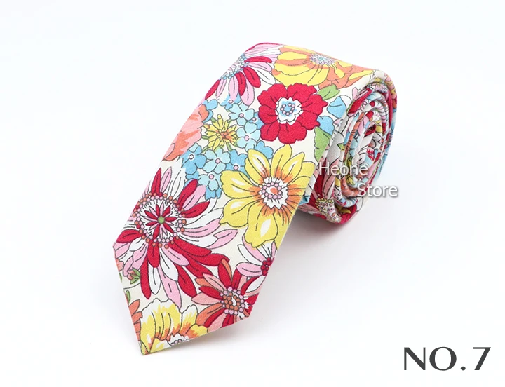 43 Styles 100% Cotton Men Floral Ties 6cm Narrow Slim Skinny Casual Suit Neckie For Wedding Party Shirt Accessories Cravat Gift