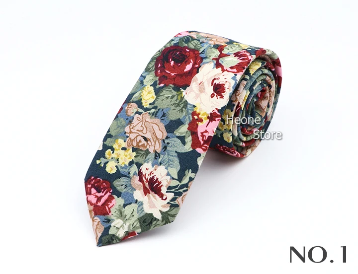 43 Styles 100% Cotton Men Floral Ties 6cm Narrow Slim Skinny Casual Suit Neckie For Wedding Party Shirt Accessories Cravat Gift