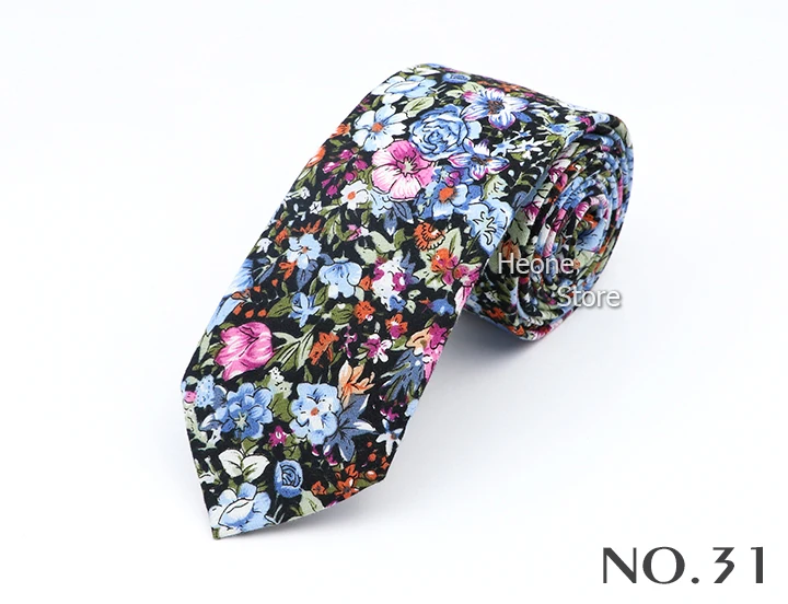 43 Styles 100% Cotton Men Floral Ties 6cm Narrow Slim Skinny Casual Suit Neckie For Wedding Party Shirt Accessories Cravat Gift
