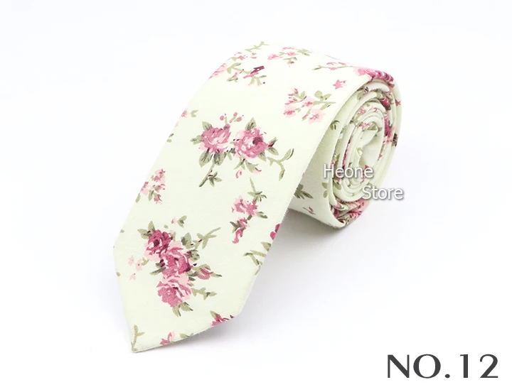 43 Styles 100% Cotton Men Floral Ties 6cm Narrow Slim Skinny Casual Suit Neckie For Wedding Party Shirt Accessories Cravat Gift