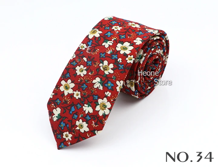 43 Styles 100% Cotton Men Floral Ties 6cm Narrow Slim Skinny Casual Suit Neckie For Wedding Party Shirt Accessories Cravat Gift