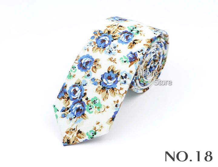 43 Styles 100% Cotton Men Floral Ties 6cm Narrow Slim Skinny Casual Suit Neckie For Wedding Party Shirt Accessories Cravat Gift