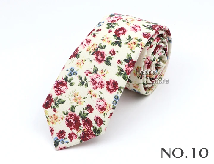 43 Styles 100% Cotton Men Floral Ties 6cm Narrow Slim Skinny Casual Suit Neckie For Wedding Party Shirt Accessories Cravat Gift
