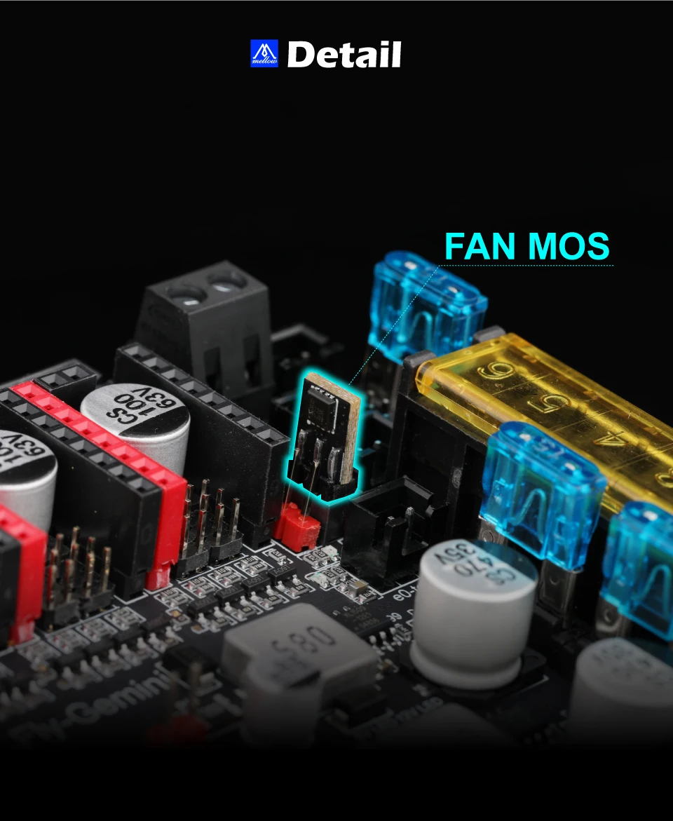 Mellow Fly Fan MOS Board For Fly-rrf-e3 Pro / Fly-Super ∞ / Fly-Gemini Board