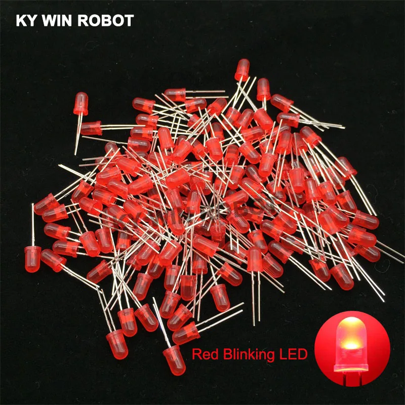 50pcs 5mm White Green Red Blue Yellow Light-Emitting-Diode Automatic Flashing LED Flash Control Blinking 5 Mm LED Diode 1.5HZ
