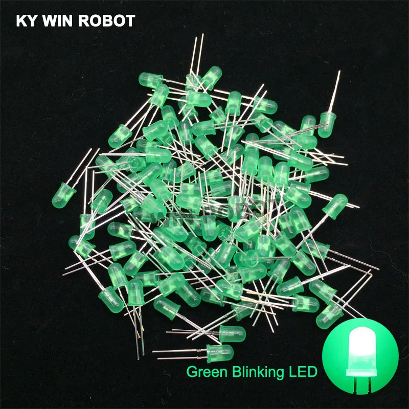 50pcs 5mm White Green Red Blue Yellow Light-Emitting-Diode Automatic Flashing LED Flash Control Blinking 5 Mm LED Diode 1.5HZ