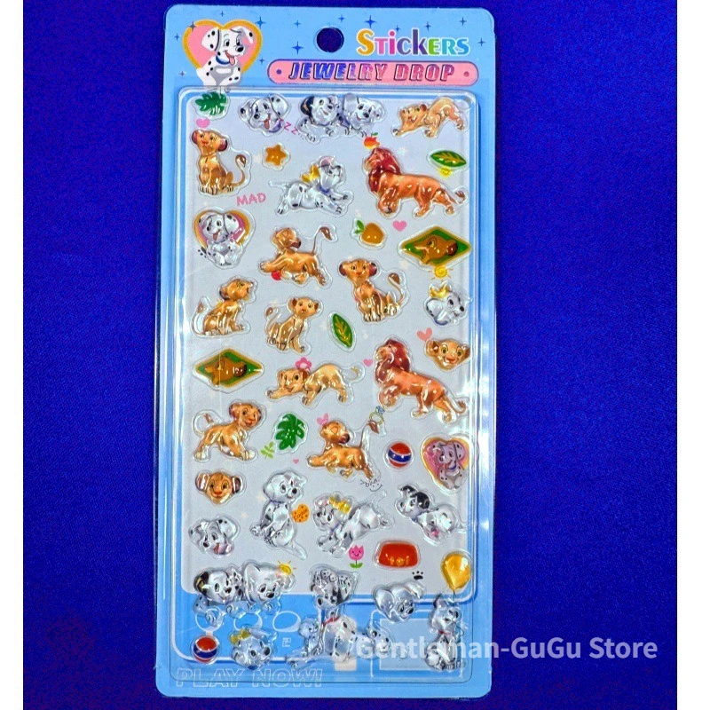2026 New 3D Stickers of Loving Heart Smiley Face Strawberry Bear The Lion King Dalmatian and Dumbo, Cute Cartoon Style