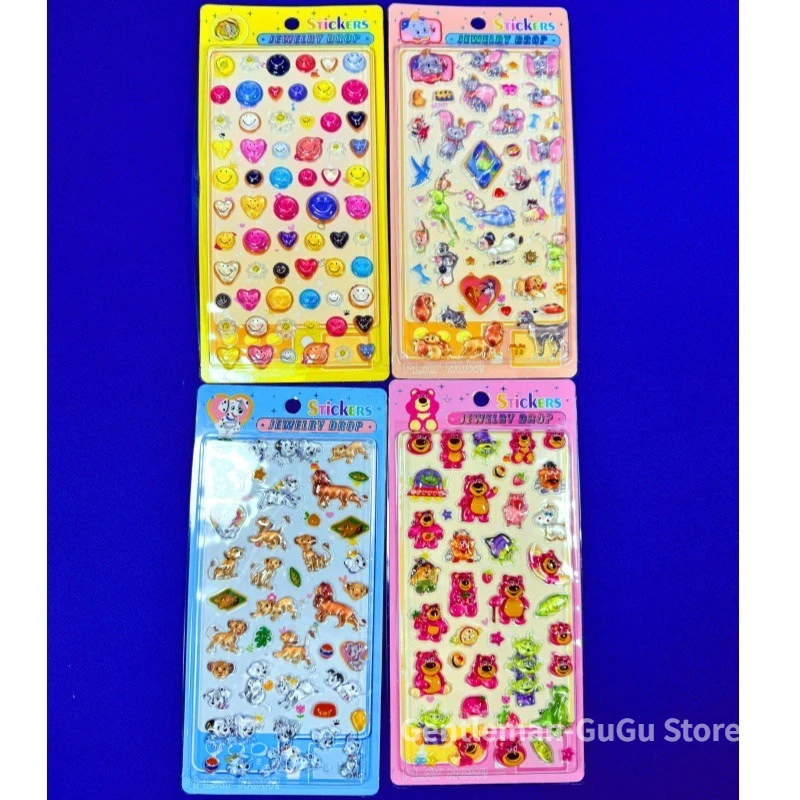 2026 New 3D Stickers of Loving Heart Smiley Face Strawberry Bear The Lion King Dalmatian and Dumbo, Cute Cartoon Style