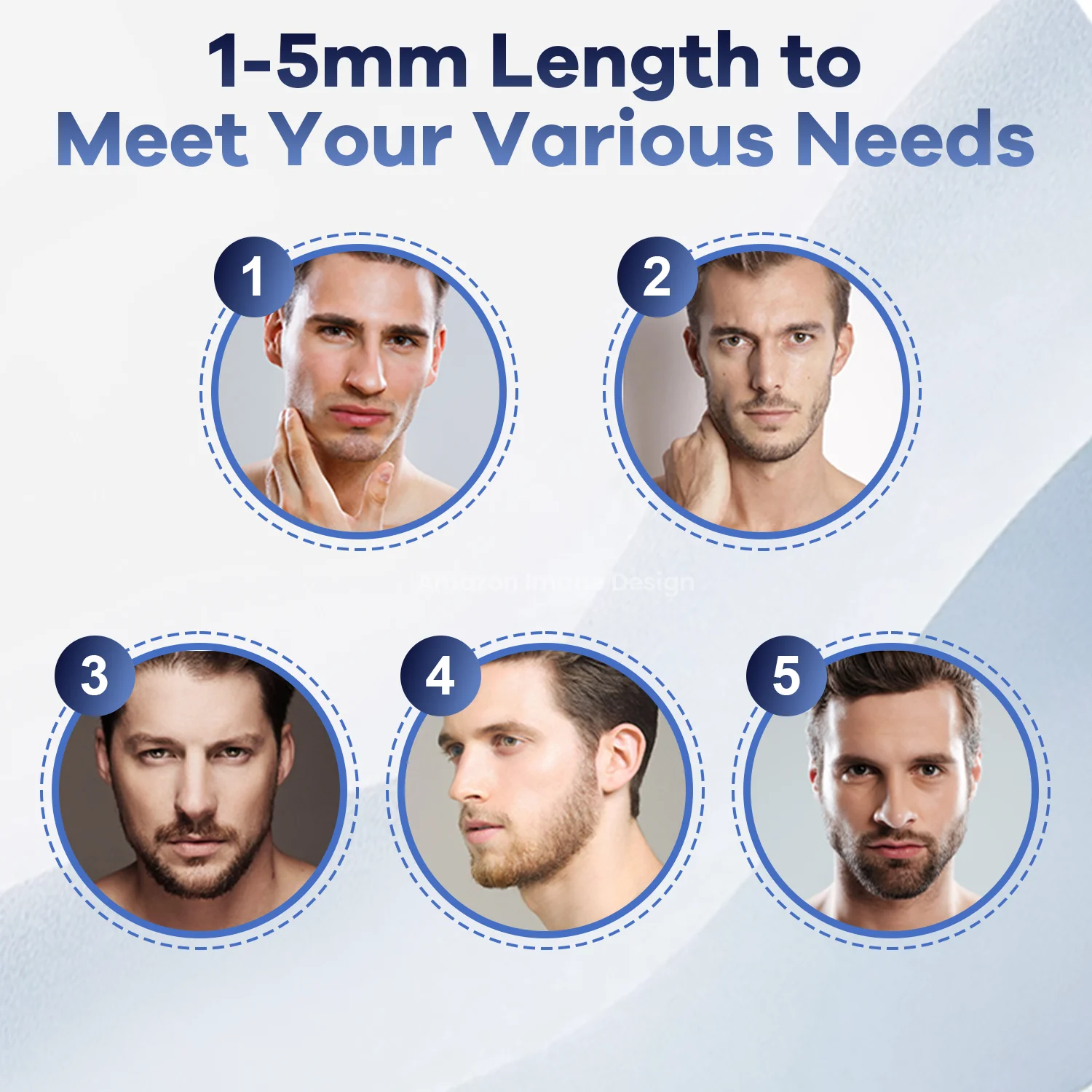 Brangdy 5-in-1 Guide Comb Guard Fit for One Blade QP2520 QP2530 QP2620 QP2630 QP2724 QP2834 Beard Trimmer 1-5mm Adjustable