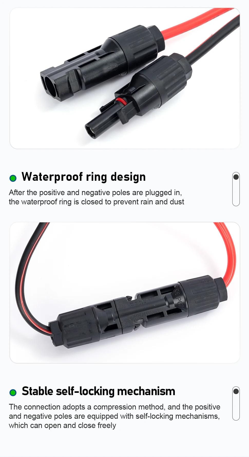 10AWG 12AWG XT60 Anti Spark Solar Cable PV Connector Wire for LiPo Battery Solar Power System - Durable PV Connector